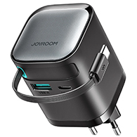 شاحن Joyroom JR-TCL02 GaN بقوة 65 واط مع كابل قابل للسحب – النسخة الأوروبية -1706