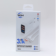 شاحن سريع 3.1A -ELOROBY  W02 – حجم صغير وسهل الحمل- 1739