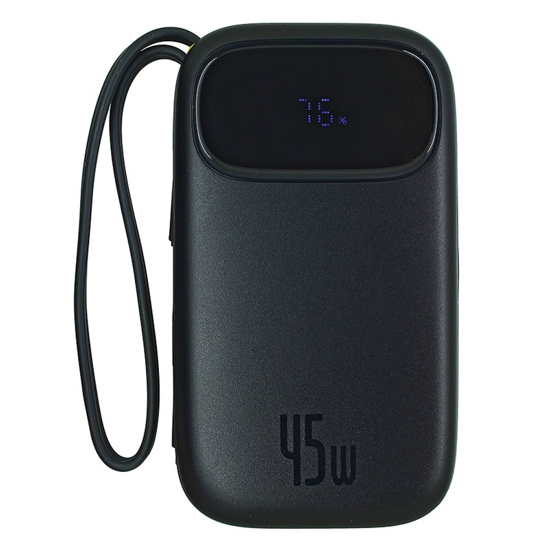 باور بانك Baseus EnerFill FC31 – سعة 10000mAh، شحن سريع 45W، كابلان USB-C مدمجان