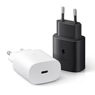 رأس شاحن سامسونج 45 واط Type-C – أسود وأبيض -- 6123