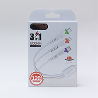 كابل Eloroby XUD-25 ‏3-في-1 شحن فائق 120W – طول 1.2 متر 1021