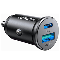 JR-CCN05 30W QC3.0+PD شاحن سيارة معدني صغير