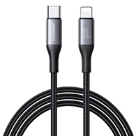 كابل Joyroom S-A28 Type-C إلى Lightning شحن سريع 30 وات  – بطول 1 متراسود-6341