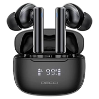 سماعات Recci REP-W77 ANC اللاسلكية – بلوتوث 5.3 – عزل الضوضاء– أسود-4145