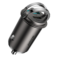 شاحن سيارة Joyroom C-A35 ميني 45 وات بمنفذين مع حلقة سحب-6377