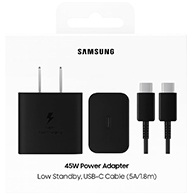 شاحن سامسونج 45 واط USB-C مع كابل Type-c الي  Type-c – بتقنية GaN - 6121
