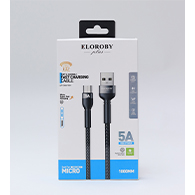 كابل ELOROBY Micro CC-52 شحن فائق السرعة 5A بطول 1 متر – 1057