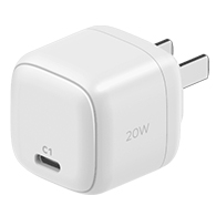 شاحن MOMAX One Plug بقدرة 20 واط USB-C Mini Charger – شحن سريع PD 3.0 – ابيض- 1895