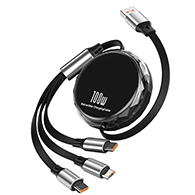 كابل شحن متعدد 3 في 1 قابل للسحب – 100 واط-6940