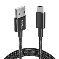 كابل Anker USB-C إلى USB-A 2.0 بطول 2 متر - شحن سريع ونقل بيانات بسرعة 5 جيجابت في الثانية - تصميم متين ومضفر